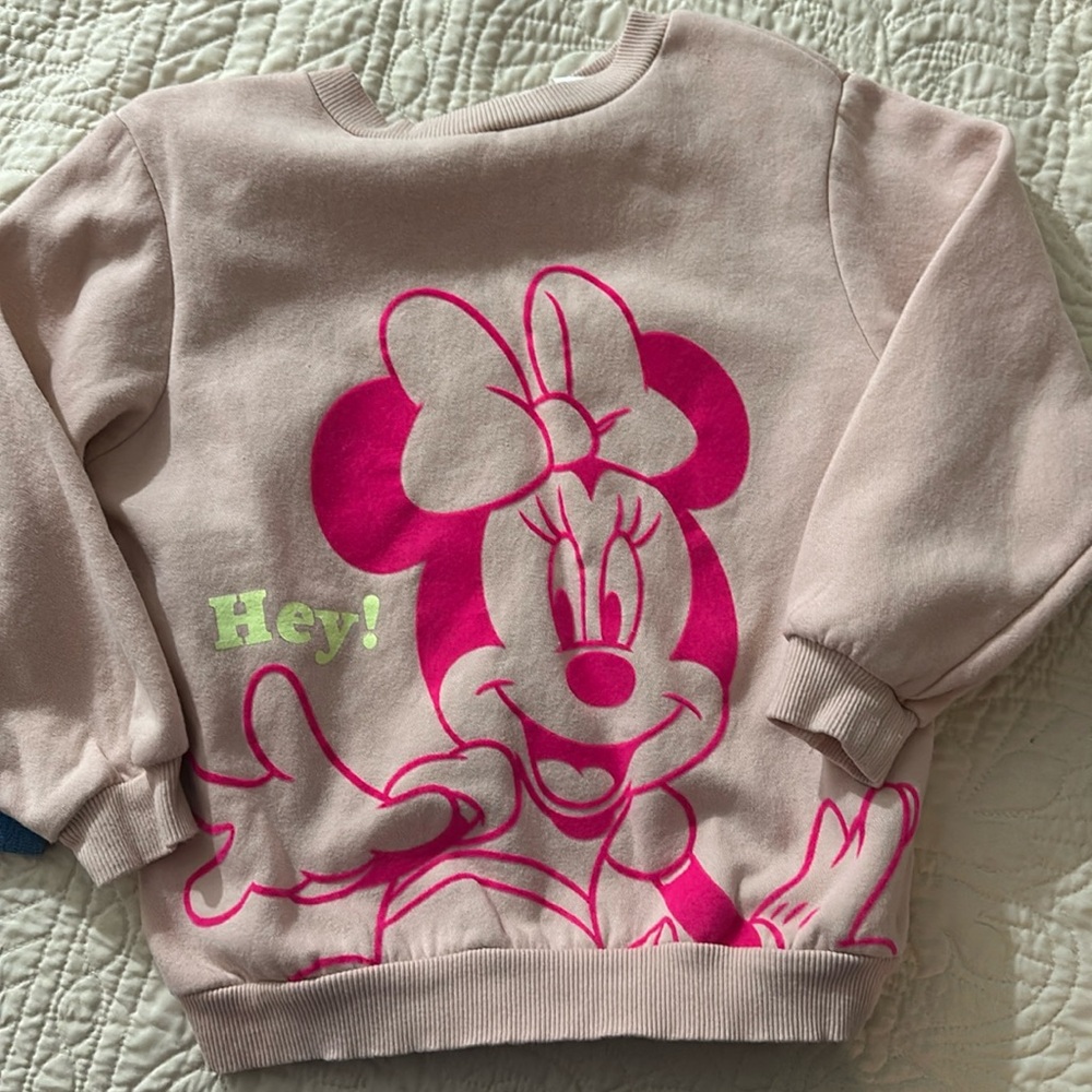 Minnie Mouse sweater h&m Mickey tie die size small